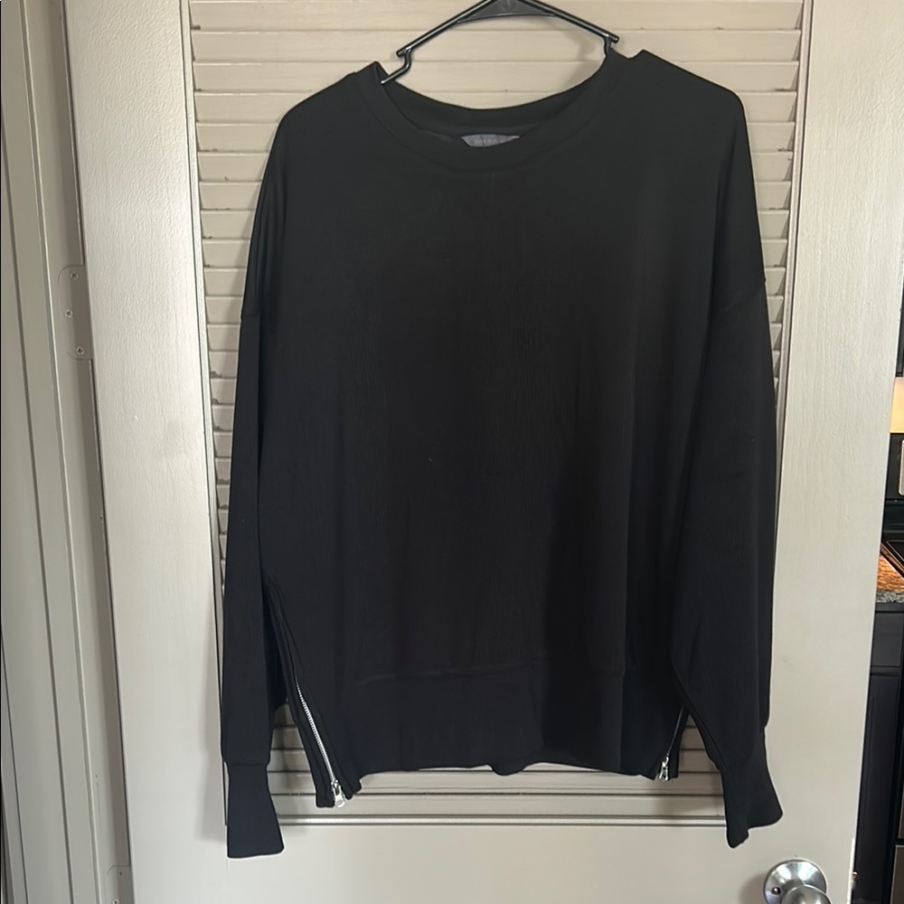 Danskin Women's Classic Black Crew Neck Sweater